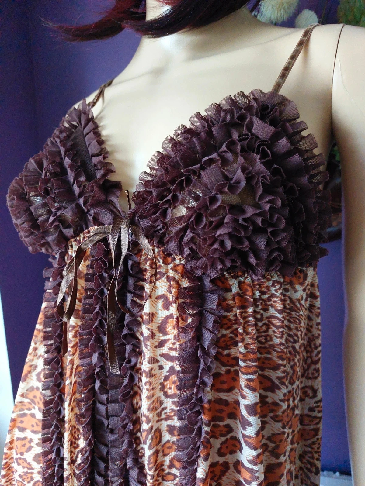 Deshabillé / bata de noche estilo leopardo sexy y elegante M/L – photo 6
